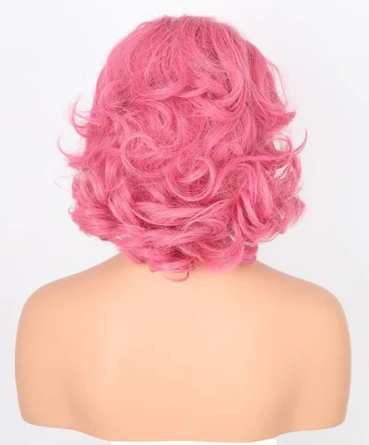 Vista 4 de Peluca corta rizada estilo Bob de los años 50 para mujer, peluca de disfraz de Halloween