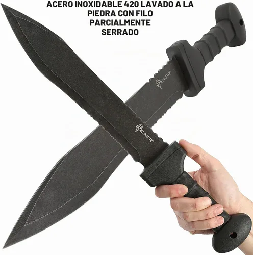 Vista 6 de Reapr 11019 - Espada de Legion, espadas tácticas con funda para campamento, senderismo, emergencias y autodefensa, 20 pulgadas de longitud total