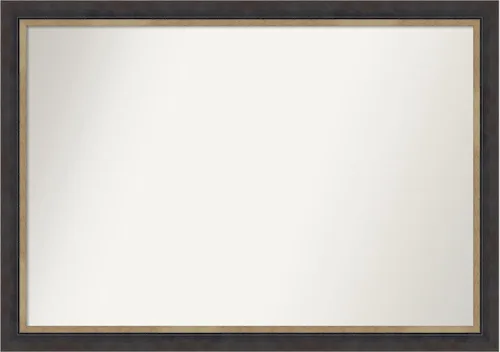 Vista 106 de Amanti Art Espejo personalizado, espejo de baño negro Astor, espejo de pared o espejo de tocador de baño sobre el fregadero (25 x 25 pulgadas)