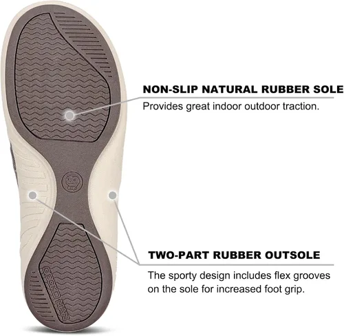 Vista 7 de Zapatos sin cordones para hombre, mocasines de lona para fascitis plantar con soporte para el arco, zapatos ortopédicos casuales antideslizantes