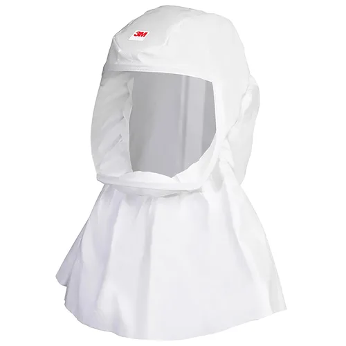 Vista 3 de 3M Versaflo S-433S-5 - Capucha con suspensión de cabeza integrada, pequeño/mediano, 5 EA/funda, color blanco