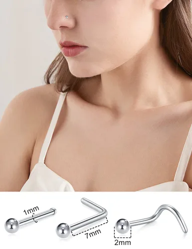 Vista 5 de JIESIBAO Juego de 66-113 piercings mixtos para todos los piercings de acero inoxidable 14G 16G 18G 20G nariz tabique cartílago tragus, aretes