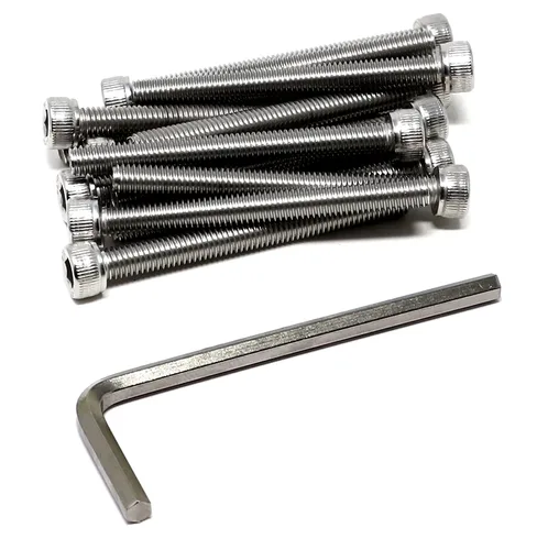 Vista 210 de iexcell Kit de tornillos de cabeza hexagonal de acero inoxidable 304, 100 unidades M2 x 0.157 in, paso de rosca de 0.016 in