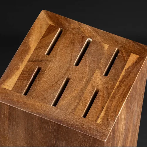 Vista 3 de SENKEN - Bloque magnético giratorio para cuchillos sin cuchillos, madera dura de acacia natural, rotación de 360 grados, imanes de neodimio ultra