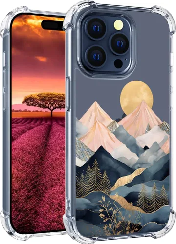 Vista 12 de Funda compatible con iPhone 15, bonita funda transparente para mujer, funda de silicona transparente para teléfono, color negro, tigre poderoso