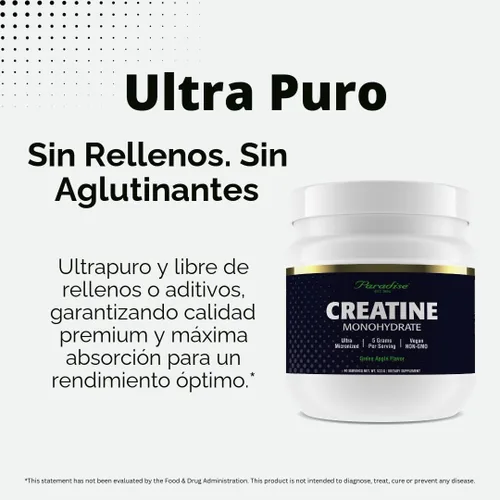 Vista 4 de Paradise Herbs & Essentials Creatina Monohidrato Polvo 17.64 oz