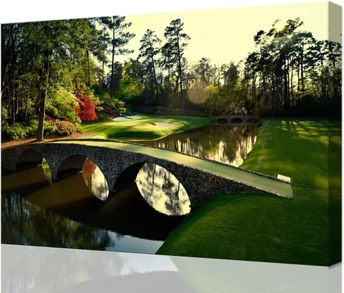 Vista 35 de chenchenArt Augusta - Arte de pared para campo de golf nacional Augusta, campo de golf de 12 hoyos, arte de pared para sala de estar, dormitorio