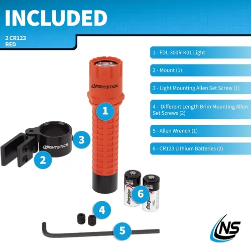 Vista 8 de Nightstick FDL-300R-K01, luz táctica para incendios con soporte de casco multiángulo
