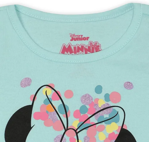 Vista 5 de Disney Minnie Mouse Girls T-Shirt and Legging Set for Infant, Toddler and Little Kids BlueMulticolor