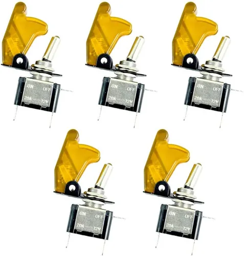 Vista 8 de Interruptores oscilantes unipolares E Support de encendido y apagado con lámpara de luz led para auto o barco, de 12 V y de 20 A, Azul Led azul