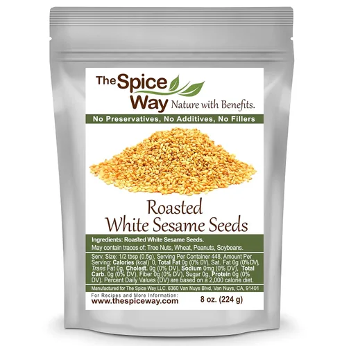 Vista 2 de The Spice Way Semillas de sésamo blanco tostado, sésamo negro y semillas de nigella, 8 onzas cada una