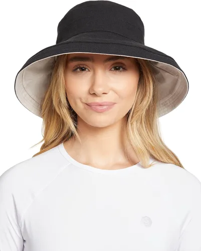 Vista 9 de Solbari Sombrero de Sol para Vacaciones para Mujer UPF 50+ Plegable Sombrero de Protección UV Solar con Ala de Cobertura Completa, Reversible