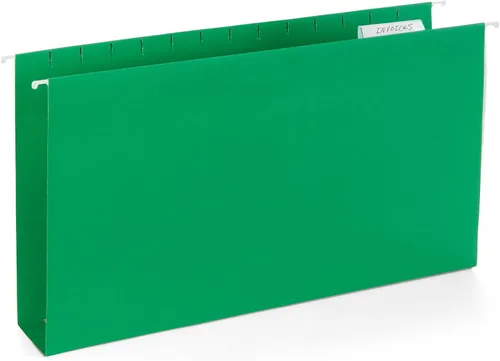 Vista 7 de 25 carpetas colgantes Blue Summit Supplies de tamaño legal, varios colores, expansión de 2 pulgadas, carpetas de archivos colgantes legales