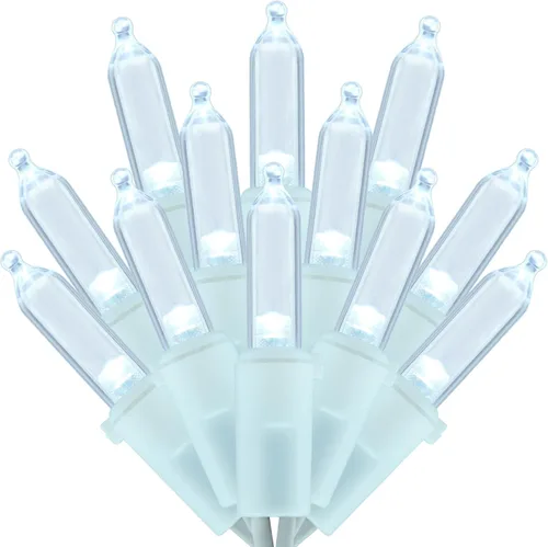 Vista 16 de 200 unidades de luces de Navidad LED de color blanco cálido, 66 pies de alambre blanco con certificación UL, juego de luces de cadena de calidad