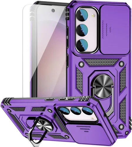 Vista 15 de Funda para Samsung Galaxy S23 FE con cubierta deslizante para cámara con protector de pantalla HD [grado militar de 16 pies probada en caídas] Funda