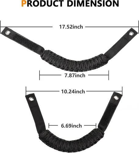 Vista 9 de Asas de agarre de barra antivuelco para Ford Bronco 2021 2022 2023 2024 2025 2 accesorios de 2 puertas y 4 puertas, mango de agarre de paracaídas