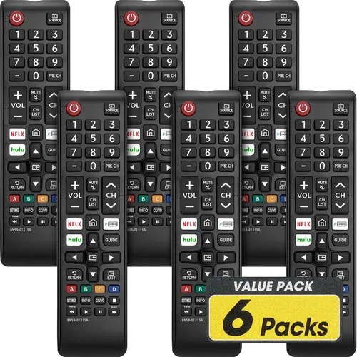 Vista 8 de Paquete de 3 controles remotos para todos los TV Samsung, reemplazo compatible con todos los televisores inteligentes Samsung, LCD, LED, 3D, HDTV