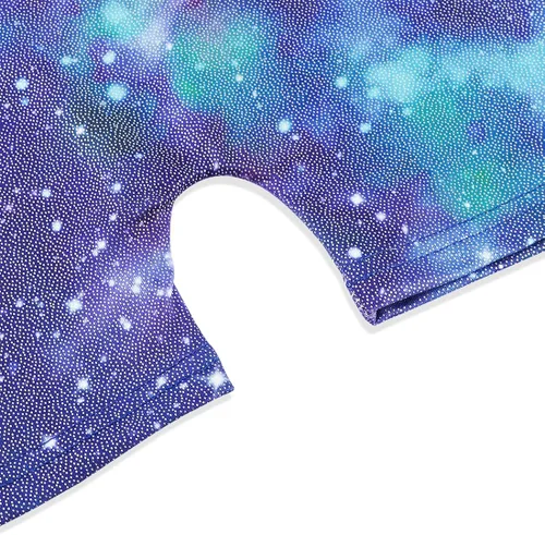 Vista 6 de EQSJIU Leotardos de gimnasia para niñas y niños mosaico sirena mariposa estrellas leopardo galaxia teñido anudado cosmos leopardo