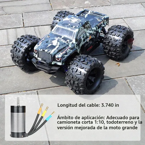 Vista 6 de 1/10 Off-Road Tarjeta corta Pies grandes con accesorios modificados Violento Interstellar 3660 Motor sin escobillas 4 Motor de par extremadamente