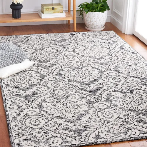 Vista 27 de SAFAVIEH Blossom Collection - Alfombra decorativa, 2 x 3 pies, azul y marfil, lana hecha a mano, ideal para zonas de alto tráfico en entrada, sala