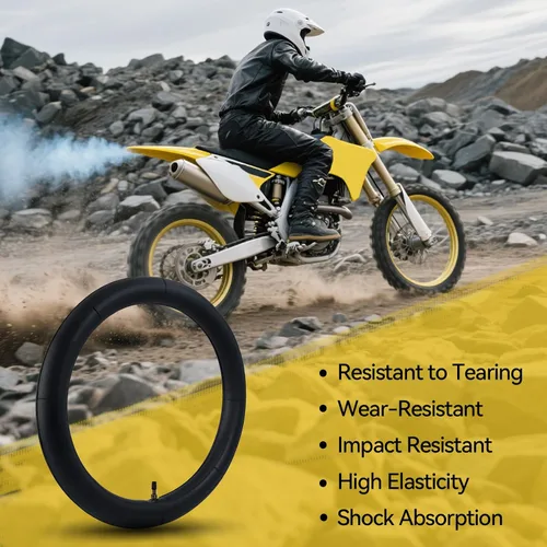 Vista 5 de 3.00-18 2.75-18 2.50-18 tubos interiores 80/90-18 80/100-18 90/90-18 con vástago de válvula recto para motocicleta todoterreno tubo de motocross