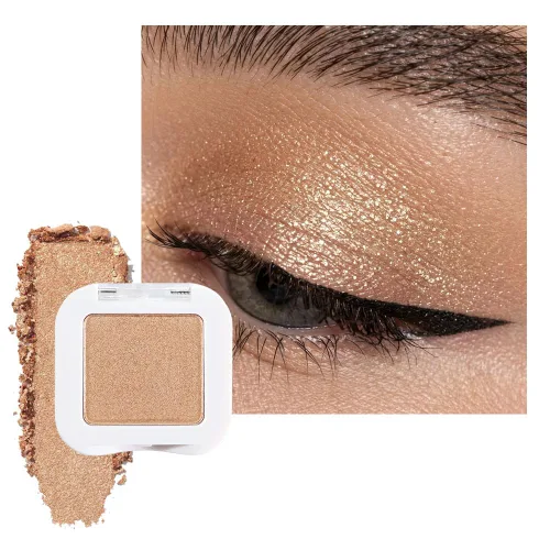 Vista 33 de evpct Paleta de sombra de ojos con purpurina dorada champán, color nude dorado rosa brillante crema brillante paleta de sombra de ojos iluminadora