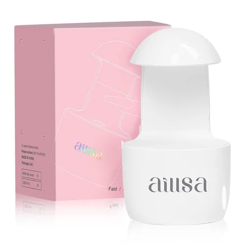 Vista 8 de AILLSA Mini luz UV para uñas, lámpara LED de mano para uñas, pequeña lámpara de uñas de gel, portátil, de secado rápido, inalámbrica para regalo