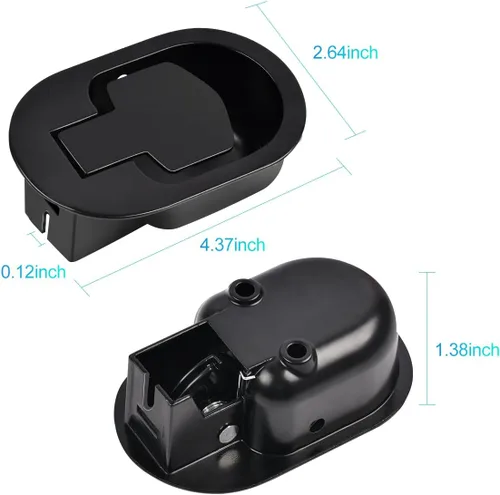 Vista 2 de Sopito Piezas de repuesto universales de metal para mango reclinable (4.4 x 2.7 pulgadas) con clips de retención, se adapta a silla elevadora, sofá