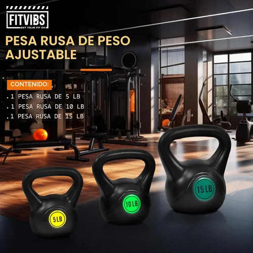 Vista 2 de Fitvids Juego de pesas rusas para entrenamiento de fuerza, pesas rusas