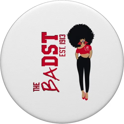 Vista 3 de Sassy Afro Lady Heels The Badst Love Elephant PopSockets Adhesive PopGrip