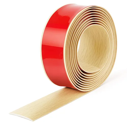 Vista 8 de Bnell Tira de Transición de Piso Autoadhesiva de Vinilo Laminado Tira Cubierta de Piso de 3" Tira Divisora Plana de Piso para Unir Espacios de Piso