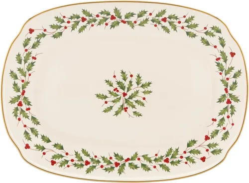 Vista 13 de Lenox 898272 Plato Cubierto Navideño, Pequeño, Navidad, Vajilla Festiva para Servir