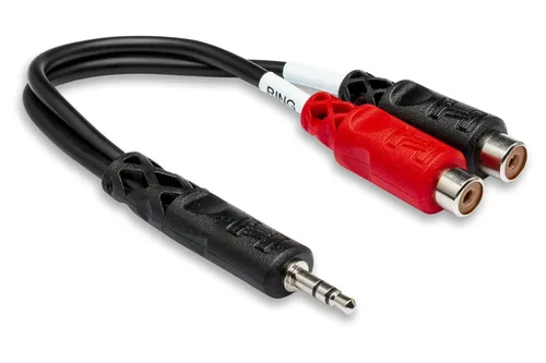 Vista 4 de Hosa YRA-154 0.138 in TRS a doble RCAF Cable de ruptura estéreo