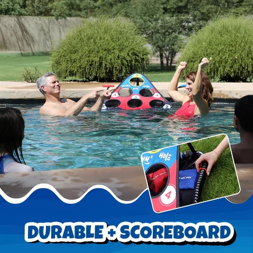Vista 4 de SKIP NN' HOLE Stonne Skipping Meets Pool Cornhole Game - para todas las edades
