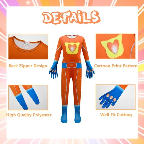 Vista 2 de Lindo disfraz de cosplay para niños con máscara y diadema, 3-10 años