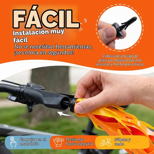 Vista 3 de Iconikal Streamers de llama para manillar de bicicleta o scooter, bicicleta infantil de 10 pulgadas, fácil de instalar