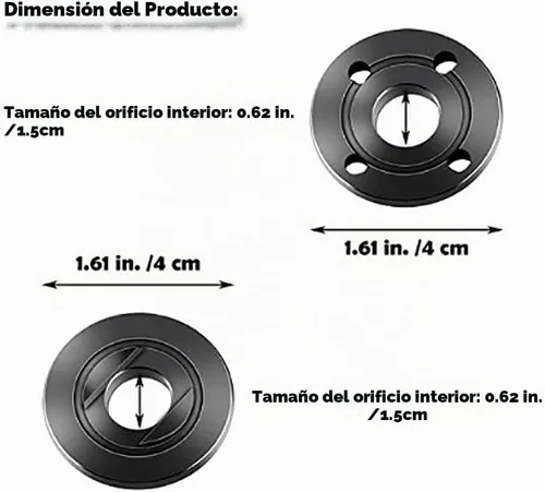 Vista 2 de Juego de 3 piezas de repuesto de brida de amoladora 5/8-11 con llave inglesa, accesorios para amoladora angular compatibles con Dewalt Milwaukee
