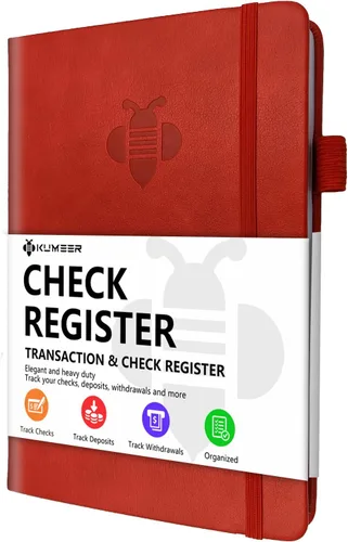 Vista 8 de Registro de Cheques – Registros de Cheques Elegantes para Chequera Personal con Registros de Cheques y Transacciones, Registro de Chequera de Tapa