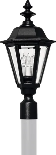 Vista 7 de Manor House Collection Traditional One/Three Light - Poste para exteriores, montaje en muelle, color negro