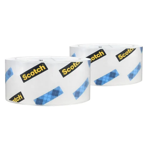 Vista 8 de Scotch Cinta de embalaje de alta resistencia, transparente, suministros de envío y embalaje, 1.88 pulgadas x 54.6 yardas, 2 rollos de cinta con 1