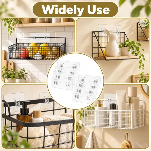 Vista 6 de 8 Pack Shower Caddy Adhesive Replacement No Drilling