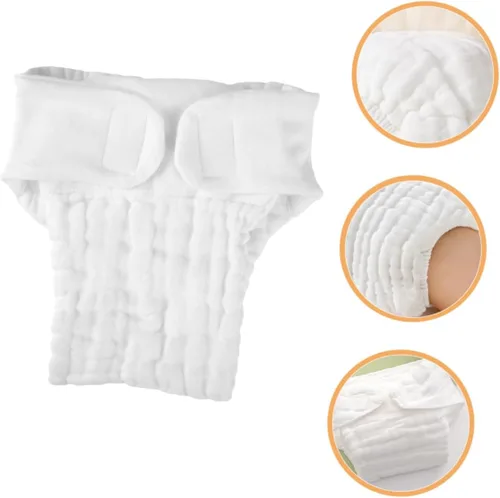 Vista 9 de FRCOLOR 5 pañales reutilizables de algodón para pañales de algodón para inserción de pañales de alta absorción, pañales de tela duraderos