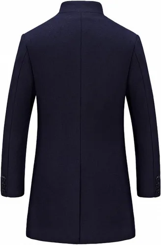 Vista 2 de FASHINTY Men's Classical France Style Warm Wool Coat #1W1F153160123