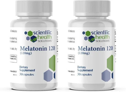 Vista 2 de Melatonina 120mg Melatonina de dosis única en cápsulas fáciles de tragar Vegana, sin OMG y sin gluten Melatonina extra fuerte fabricada