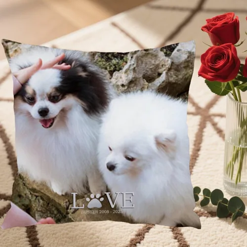 Vista 5 de Funda de almohada de sofá personalizada con mensaje personalizado que enriquece tu estilo de hogar mientras proporciona una idea de regalo cálida