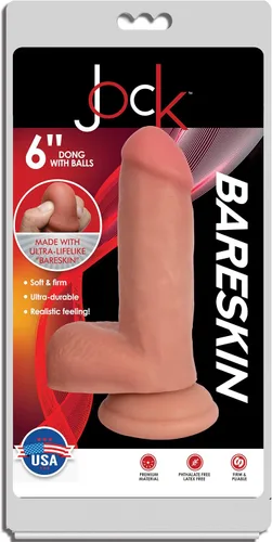 Vista 3 de Jock Light Bareskin Consolador con bolas - 6 pulgadas