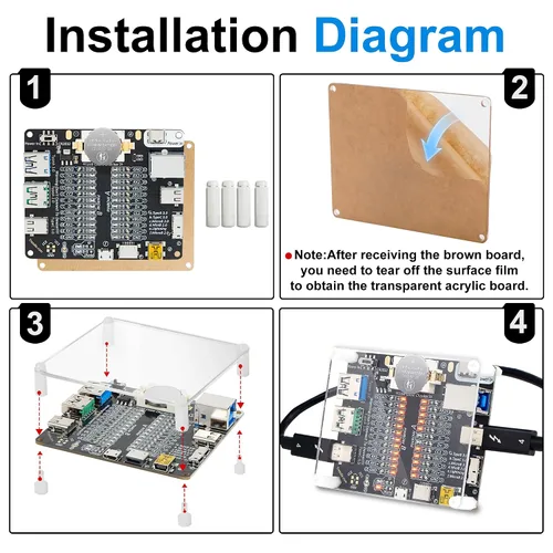 Vista 6 de Tablero de prueba de cable USB Treedix con estuche de acrílico, comprobador de cable USB, cable de datos con carga, línea de datos de prueba, tipo