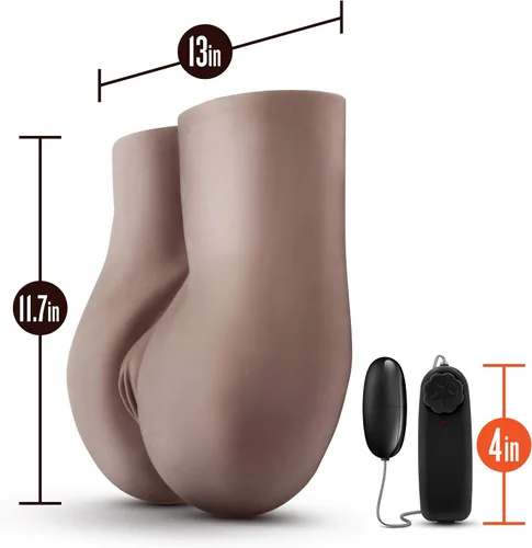 Vista 3 de Blush Fuck Me Deep - Masturbador realista de tamaño real para coño y culo de 10 libras - Muñeca sexual ultrasuave X5 Plus TPE, canales dobles