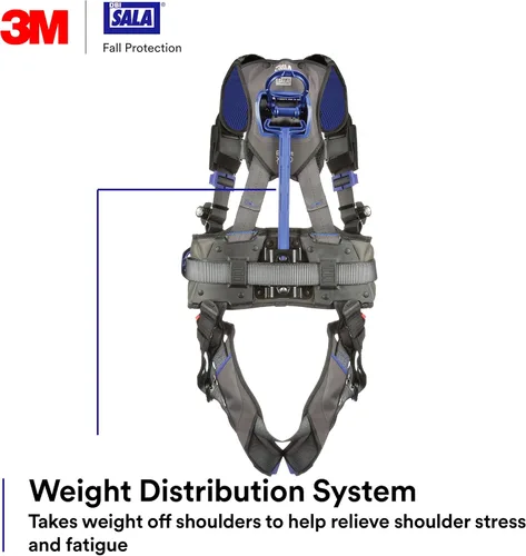 Vista 4 de DBI-SALA Arnés de seguridad para escalada/posicionamiento de distribución de peso de construcción 3M Comfort