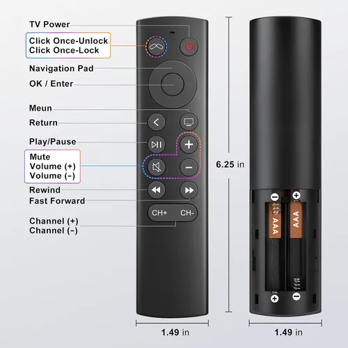 Vista 9 de Mando a distancia de repuesto para Apple TV 4K/HD (no Siri y control de voz)